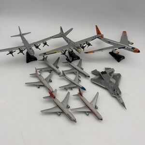Lot Of 10 Scale Model Diecast Metal Airplanes